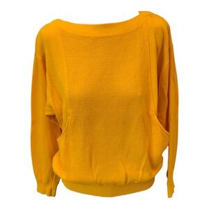 Vintage Women's Lizsport Yellow Sweater with pockets